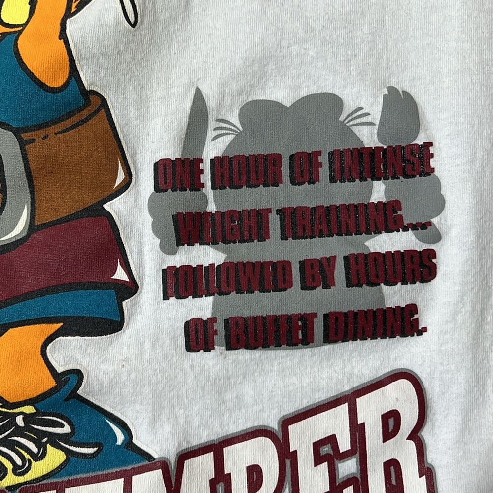 90s Garfield Gym True Vintage Shirt XL - Picture 6 of 10